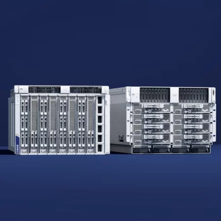 Cisco blade server chassis full with blade fan and storage modules