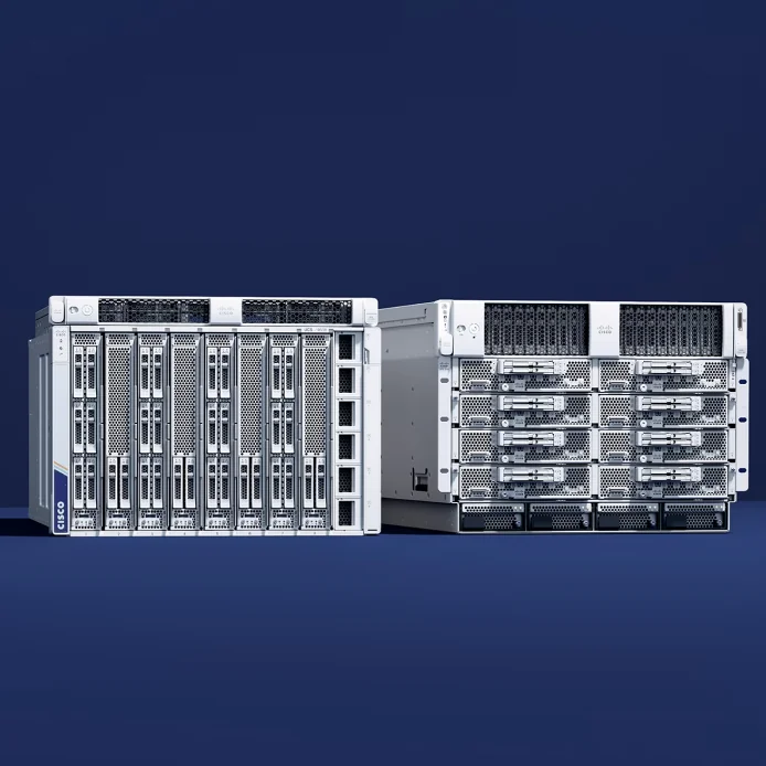 cisco blade servers with server modules Cisco blade server chassis full with blade fan and storage modules